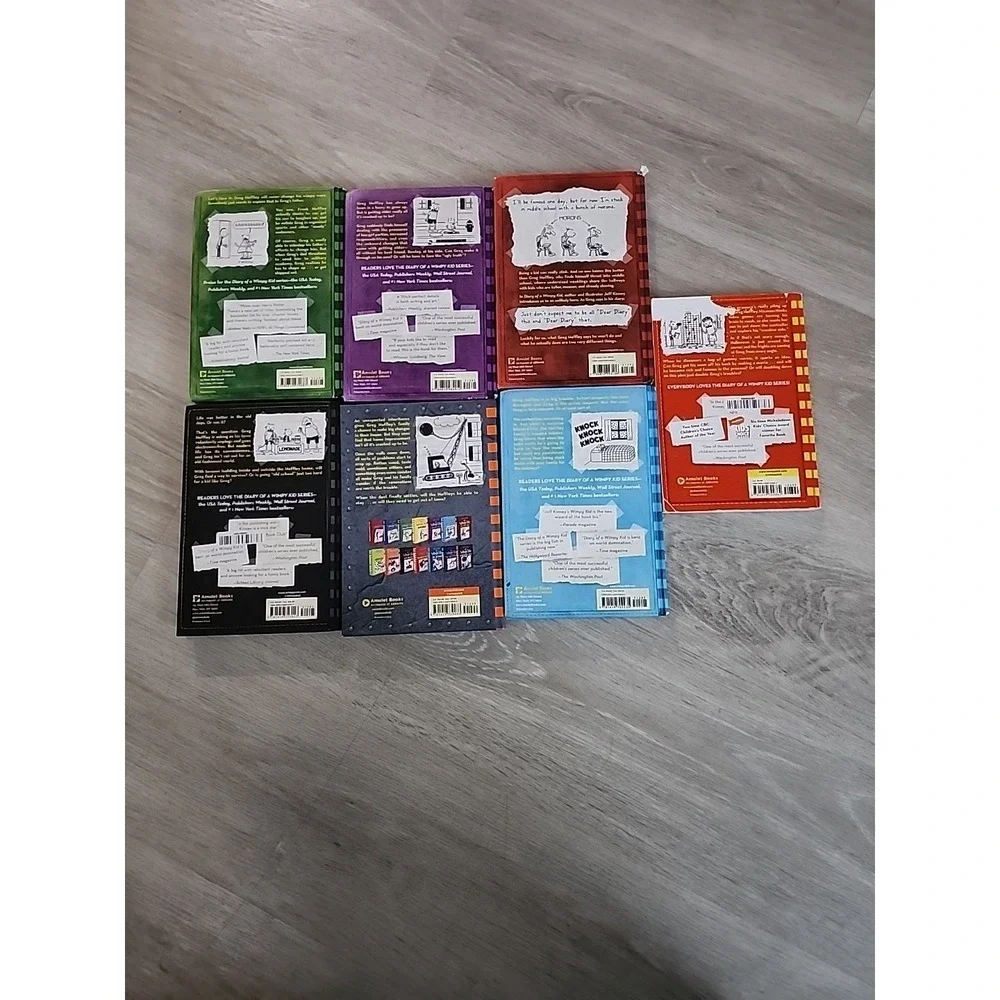 Diary Of A Wimpy Kid Book Bundle, 7 Used Books